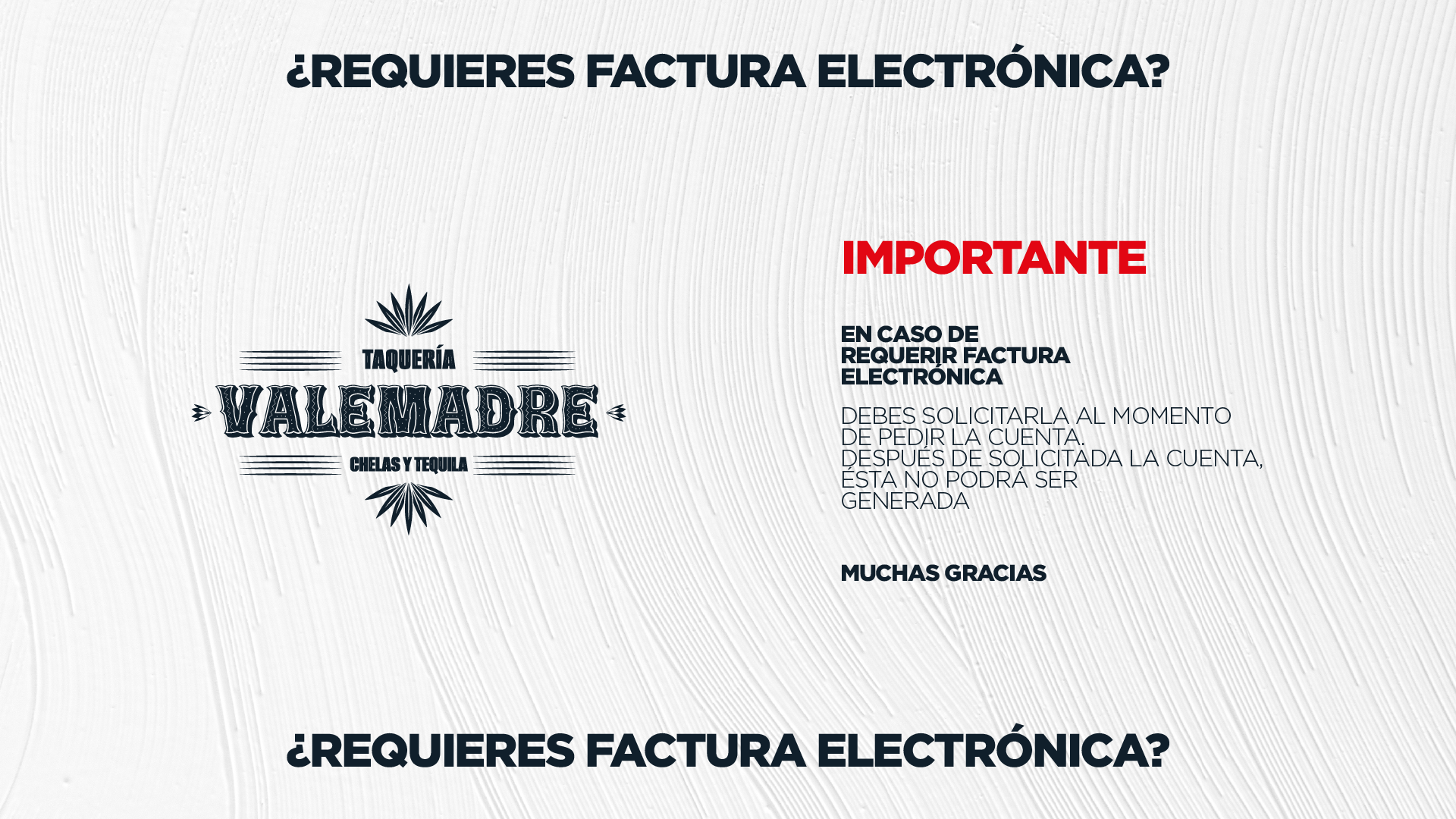 Información de factura